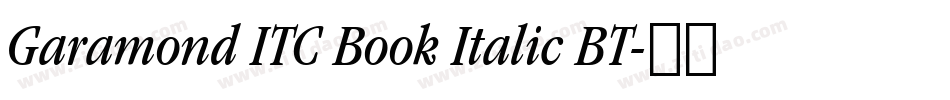Garamond ITC Book Italic BT字体转换